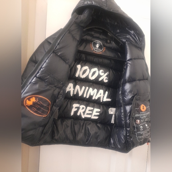 Save The Duck - Black Puffer Jacket Size: 8 - Picture 7 of 16